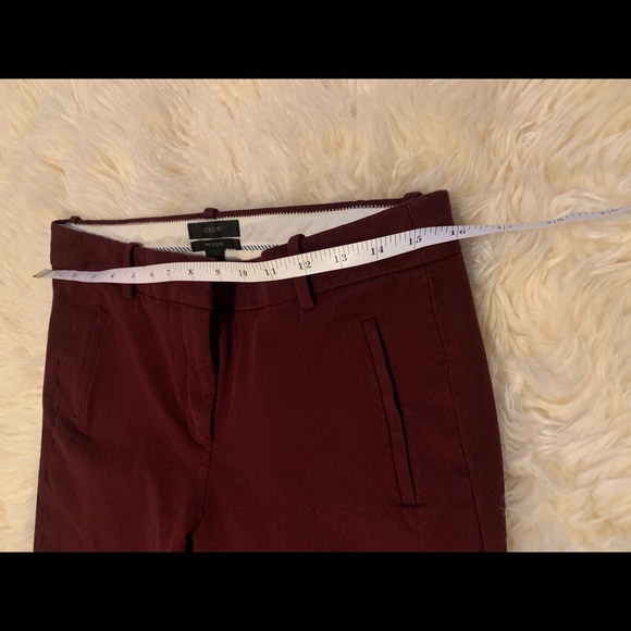 J. Crew Teddie Pants in Maroon - Size 6 - Picture 8 of 13